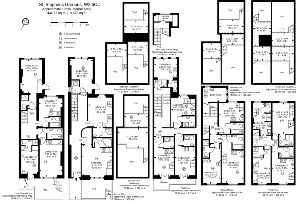 HMO plan, St. Stephens Gardens, W2