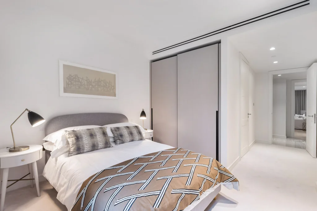 Property Photography, Bedroom2 Lincoln Square, London, WC2A – Fulham Performance UK Property Marketing Experts